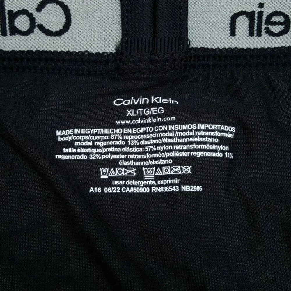 CALVIN KLEIN Boxer Brief Mens XL Solid Black Trunk Ultra Soft Modern Modal